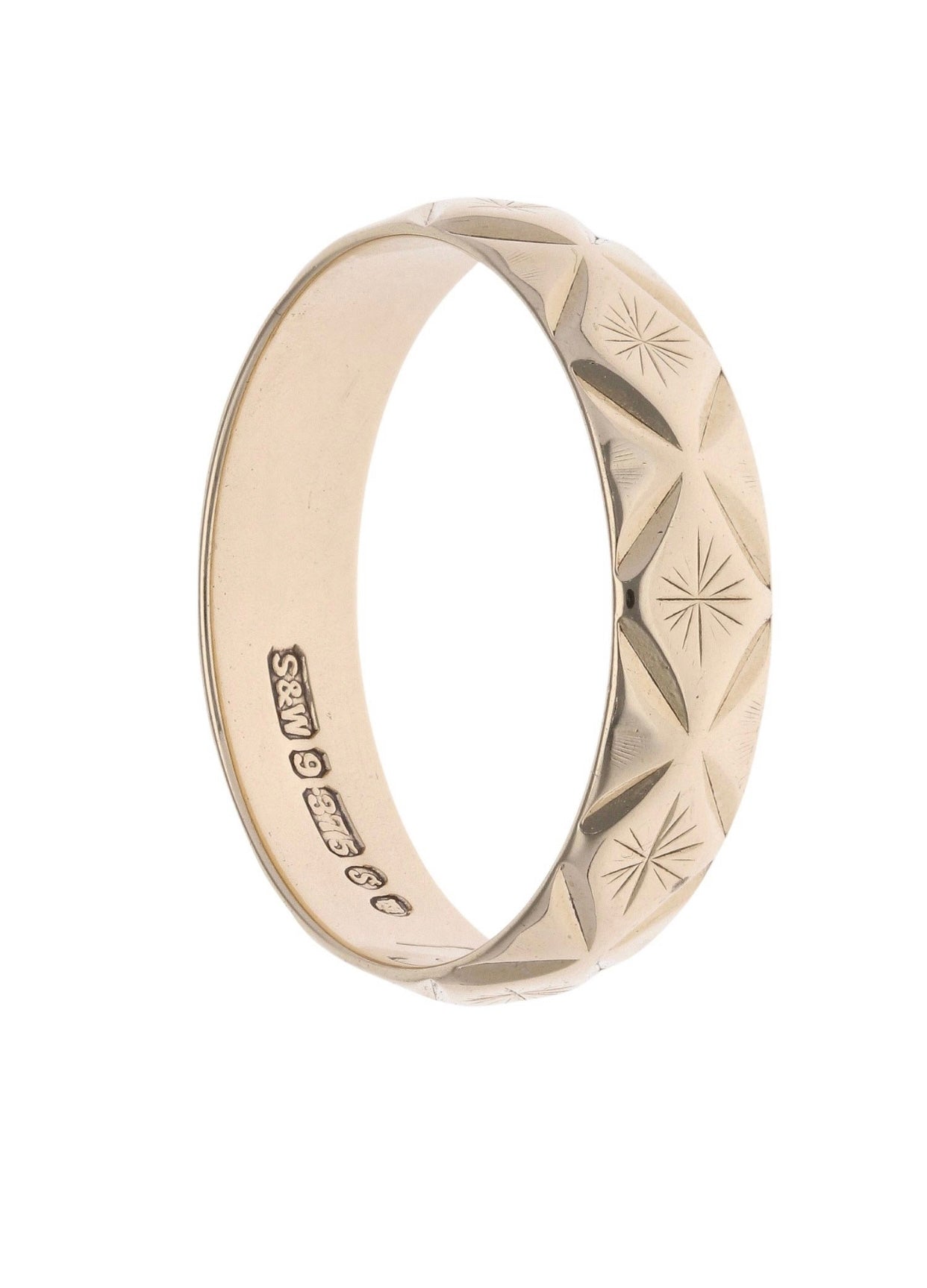 Yellow Gold Patterned Band