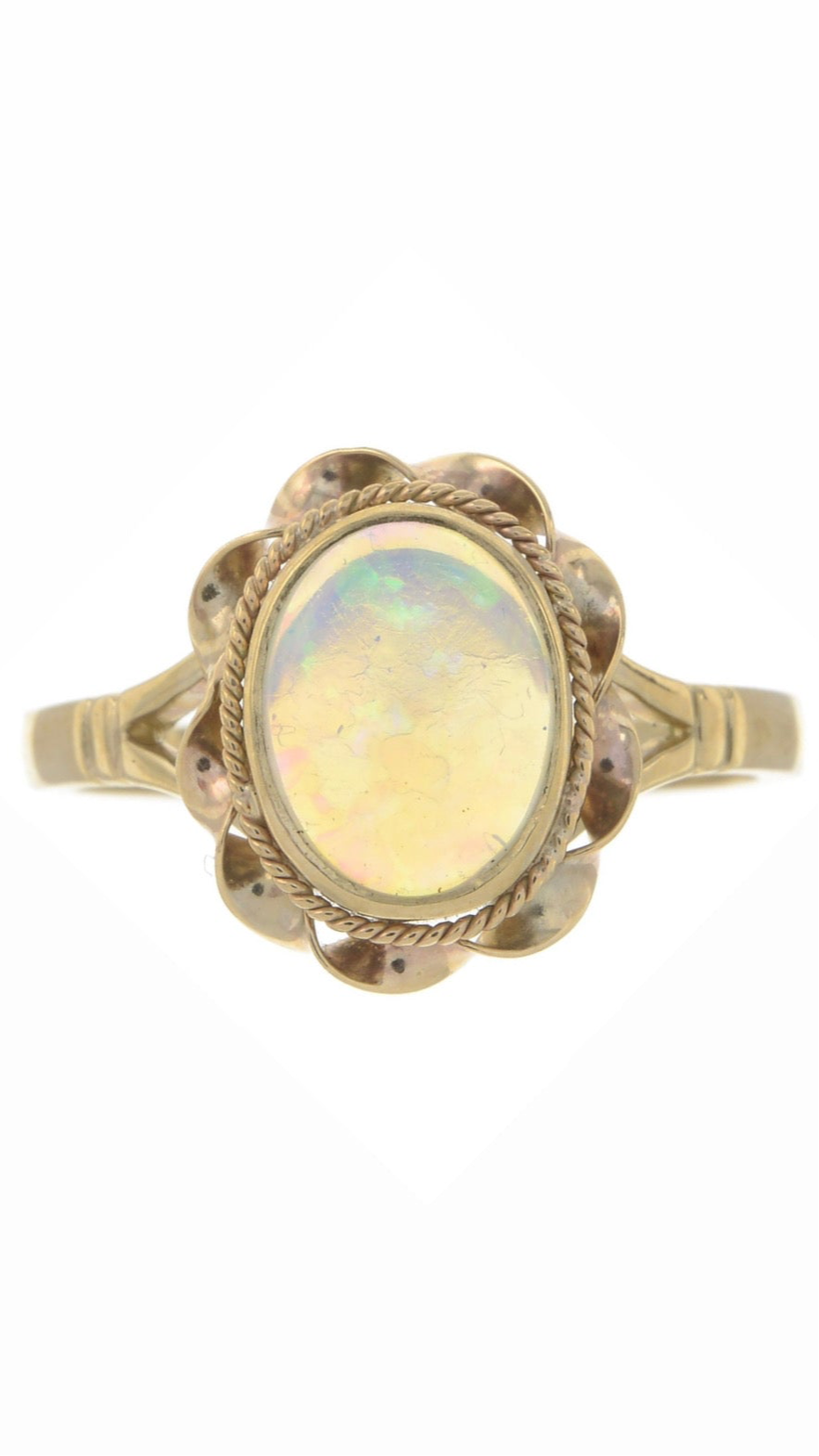 Yellow Gold and Opal Ring