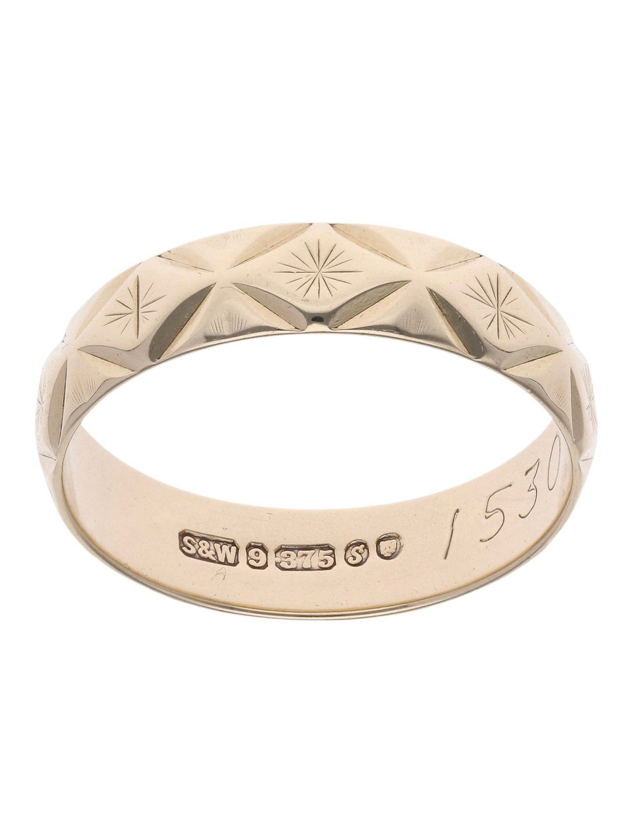 Yellow Gold Patterned Band