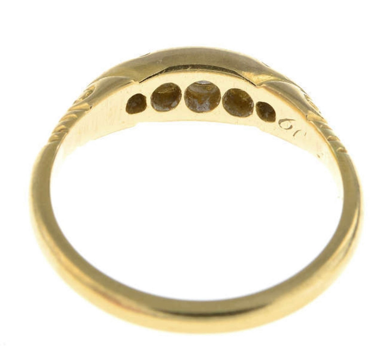 18 kt. Yellow gold Antique OldCut Diamonds - Size: K