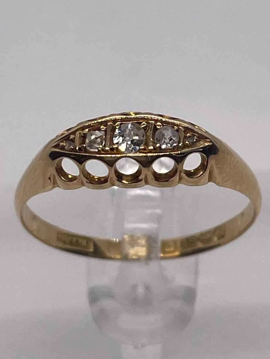 18 kt. Yellow gold 18kt 1917 Diamond Ring