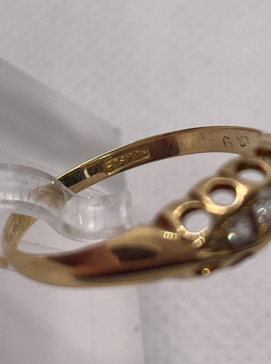 18 kt. Yellow gold 18kt 1917 Diamond Ring