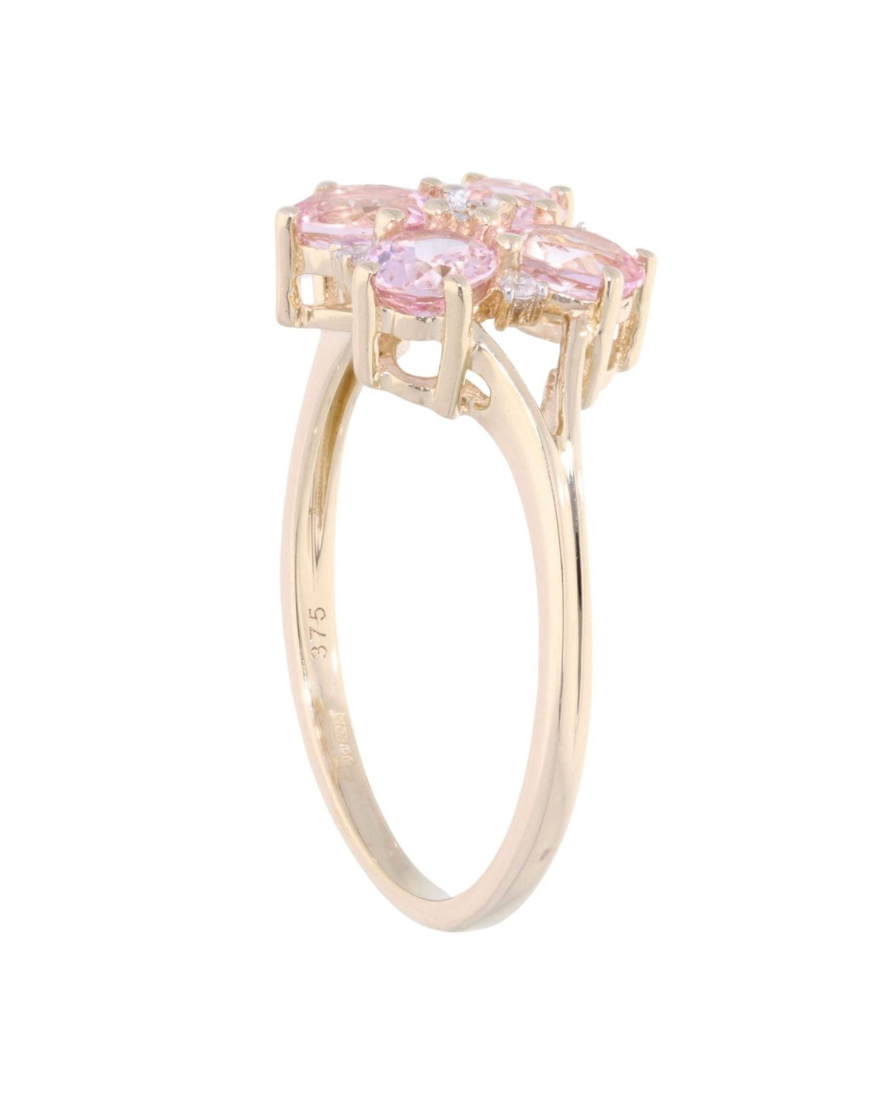 Pink Sapphire & Diamond Ring