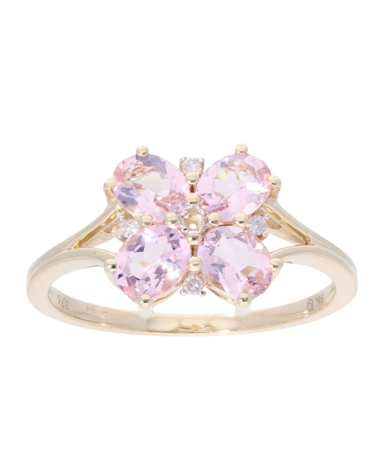 Pink Sapphire & Diamond Ring