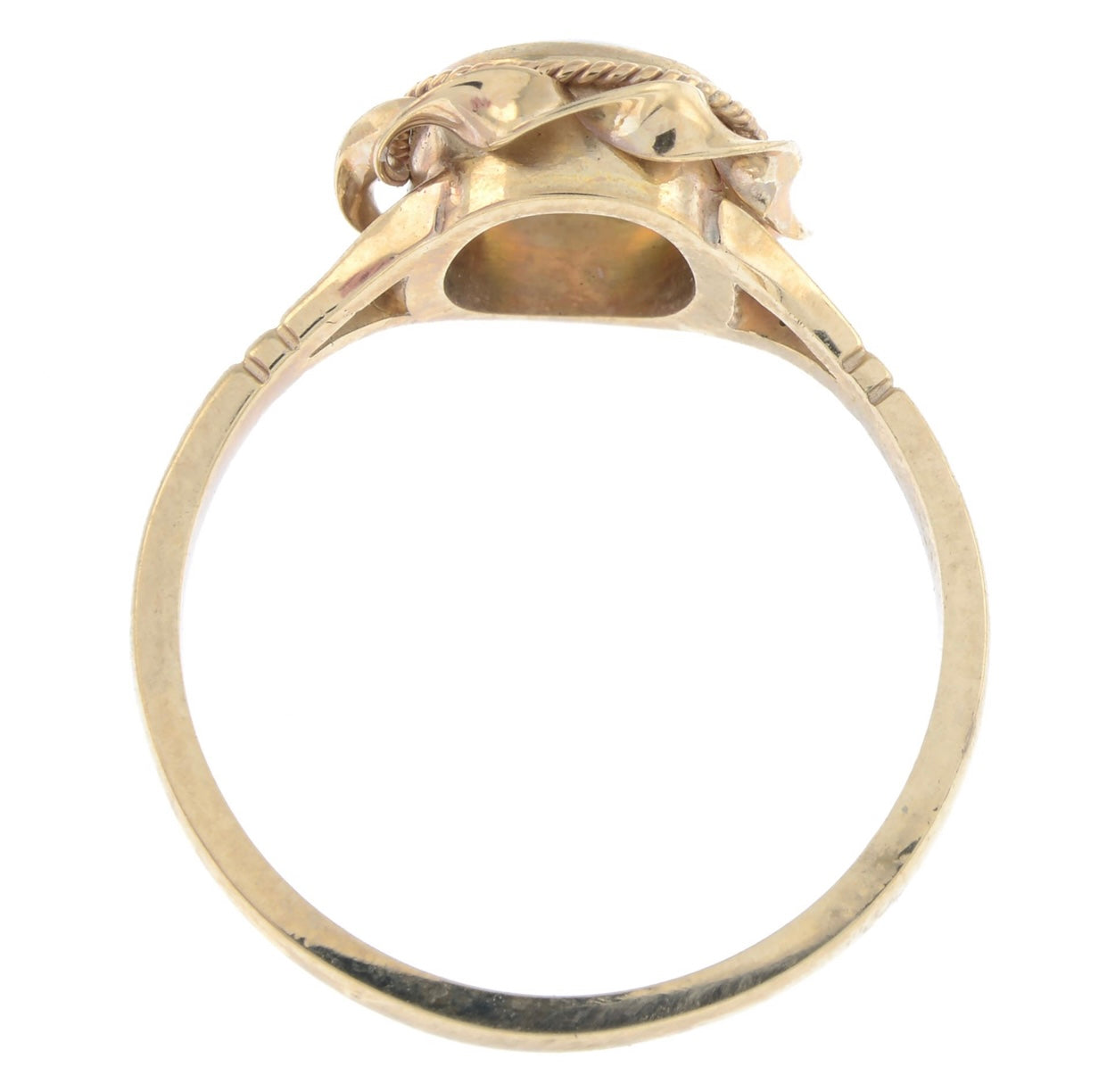 Opal & Gold Ring - Size: O