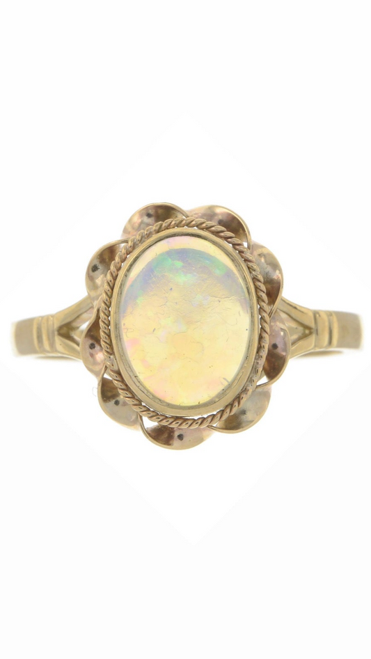 Yellow Gold and Opal Ring