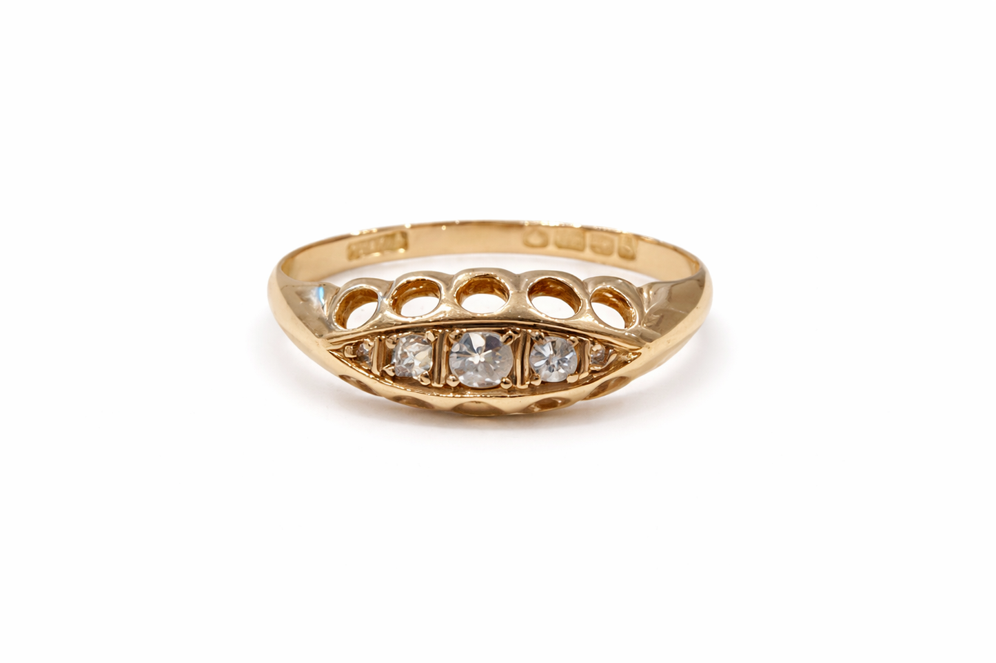 18 kt. Yellow gold 18kt 1917 Diamond Ring